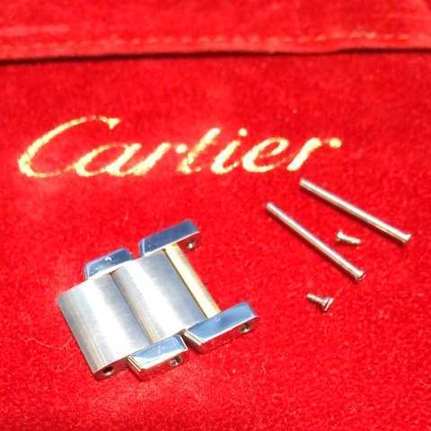 Cartier 純正 コマ 正規 カルティエ 駒 タンクフランセーズ LM メンズ K18 YG コンビ SS 2 コマ SET 付属品