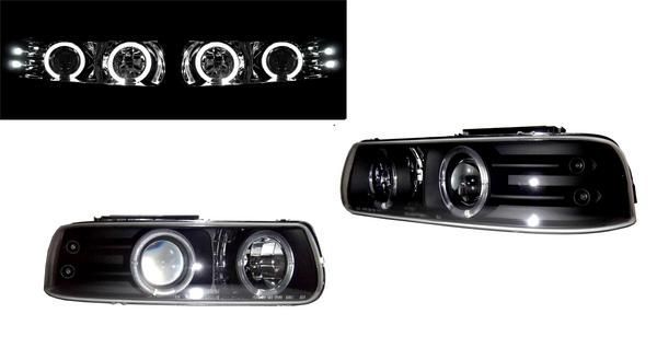  Chevrolet Silverado P/U 99-02 LED lighting ring black head light free shipping 