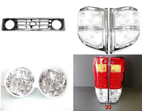 ランクル 70 系 77 フロントグリル ヘッドライト LED テールランプ コーナーランプ セット HZJ77 PZJ77 ランドクルーザー_画像1