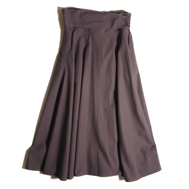 H6345f40 VYLEVEire-vuV хлопок LAP юбка Brown 1 / длинная юбка макси длина flair чай весна осень 