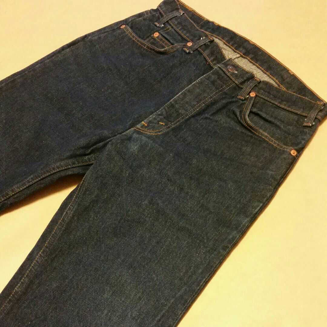 * prompt decision postage included * dark blue 81 year made Levi\'s Levi's 20505-0217 Denim jeans W34/ orange tab America old clothes Vintage Vintage 