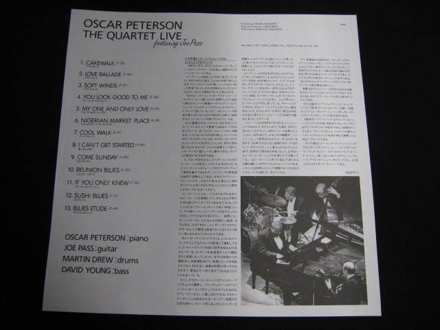 LD/Oscar Peterson, Joe Pass Oscar Peterson The Quartet Live With Joe Pass /VALZ2157_画像3