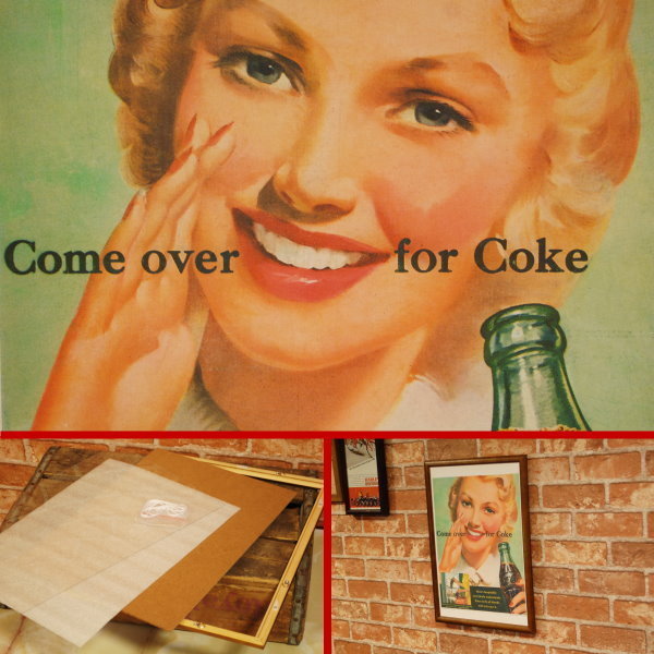 コカコーラ 1951 B4フレームセット◆ 瓶コーク 炭酸 B4-261_画像2