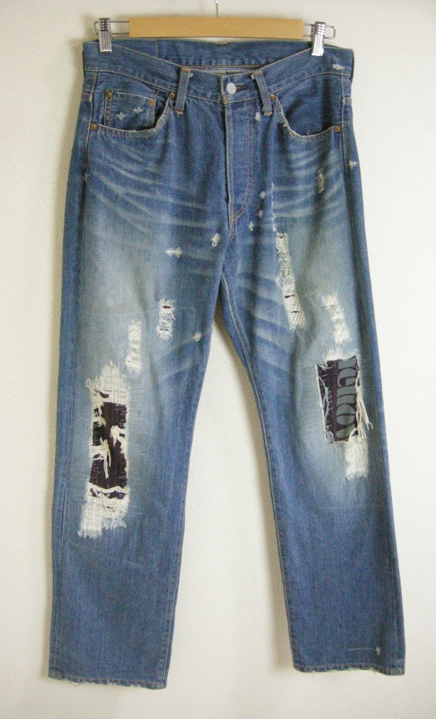 □HYSTERIC GLAMOUR【ヒステリックグラマー】インディゴ USED加工