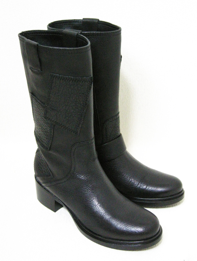 # half-price unused #miu miu[ MiuMiu ] black leather engineer boots 37 box attaching / regular price : approximately 11 ten thousand jpy 