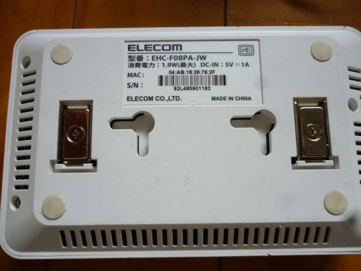 未使用品、エレコム ELECOM EHC-F08PA-JW 100BASE-TX対応スイッチングハブ、※中古品ですが1個おまけ付き_仕様、S/N、など