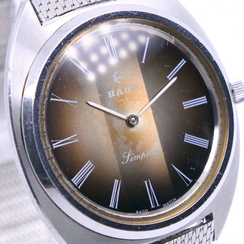 RADO ラドー 17jewels cal.412 腕時計 SS 手巻き アナログ表示 メンズ グラデーション文字盤【52280466】中古_画像3