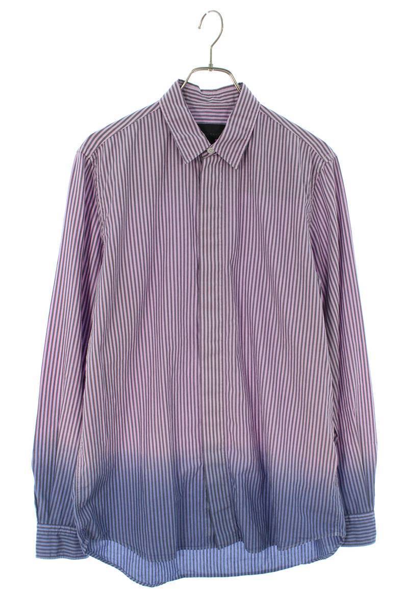 流行に  ステラマッカートニー Nicolas Dip Dye shirt サイズ:40 グラデーションストライプ長袖シャツ 中古 BS99 ステラ・マッカートニー