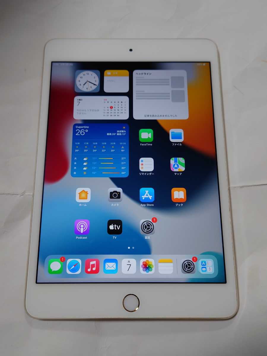 Apple iPad mini 4 A1538 64GB ゴールド Wi-Fiモデル アップル アイパッドミニ_画像1