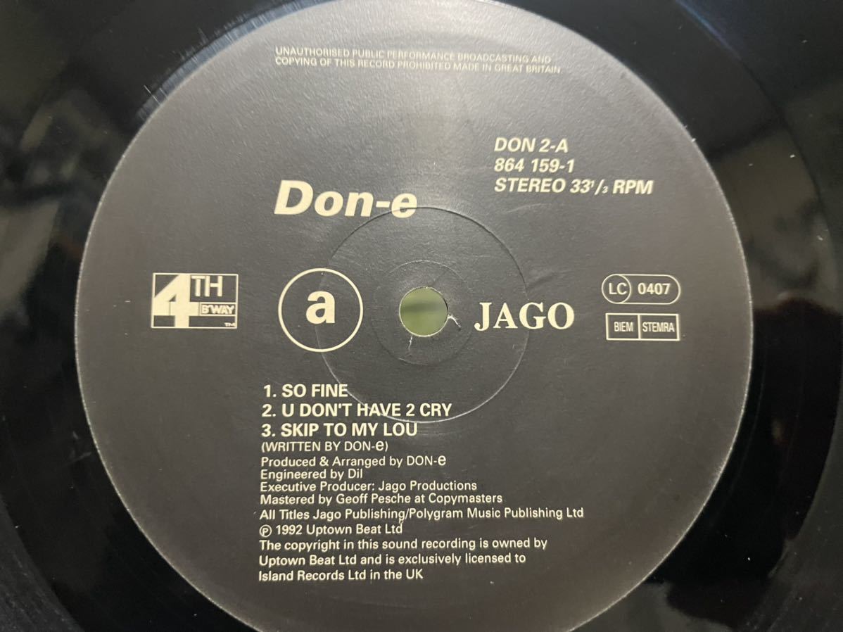 DON-E / UNBREAKABLE UK オリジナル 2LP 1992年_画像4