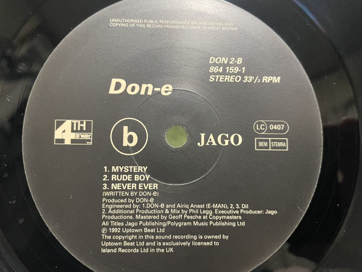 DON-E / UNBREAKABLE UK オリジナル 2LP 1992年_画像5