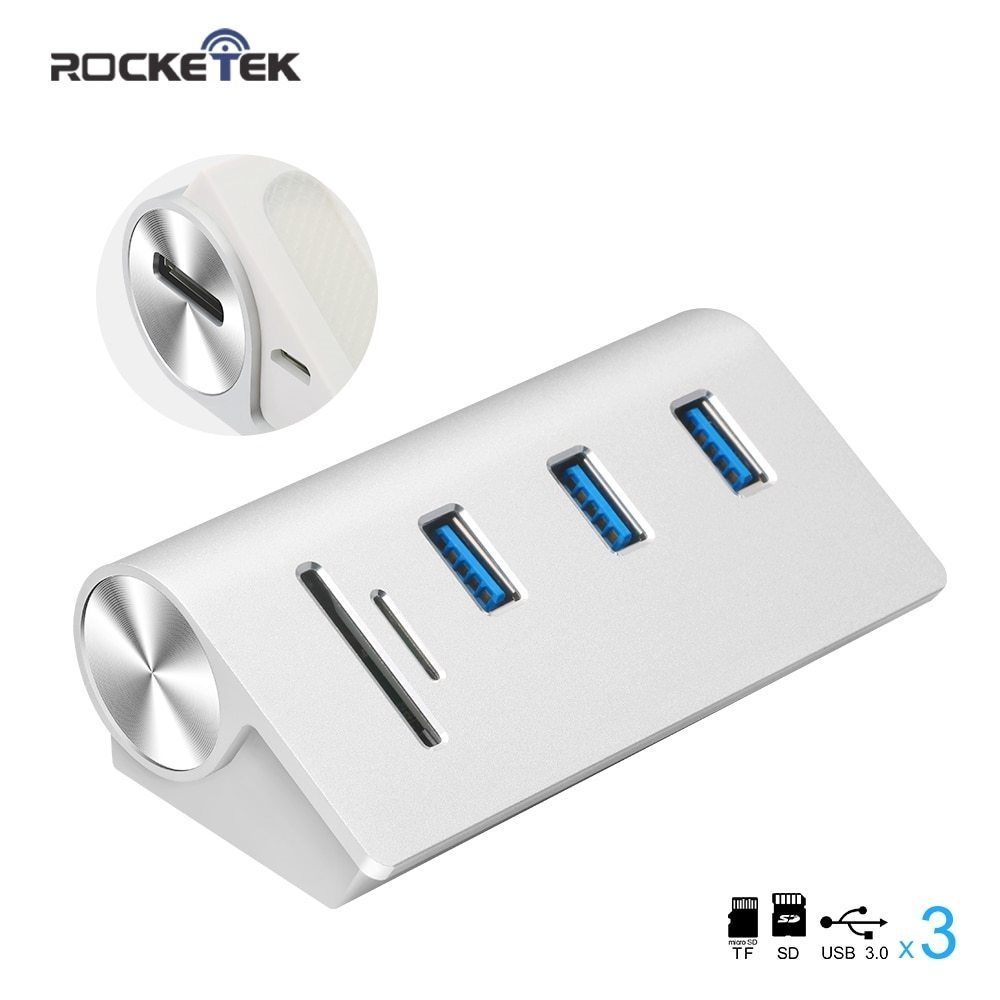 USB hub Rocketek 3 port USB3.0 SD/TF card reader multi hub multifunction imac macbook air pc accessory 