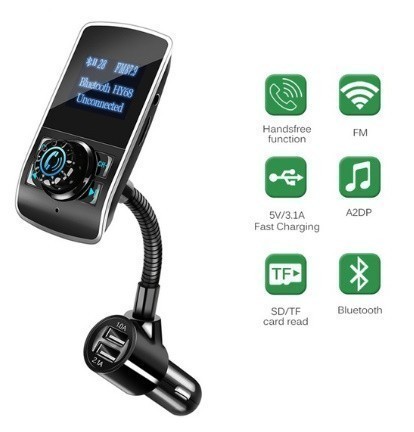 F516 FM transmitter Bluetooth car wireless hands free kit radio change style vessel MP3 player USB charger 