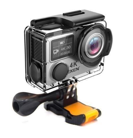 EKEN H6sスポーツアクションカメラEIS 4K Wifi 170度広角魚眼レンズHD OLEDデュアルスクリーン - ブラック