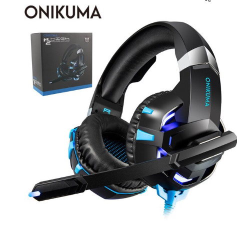 ONIKUMA K2 PS4 ゲーミングヘッドセット casque PC ステレオイヤホンヘッドフォンマイク Led ライト用_画像4
