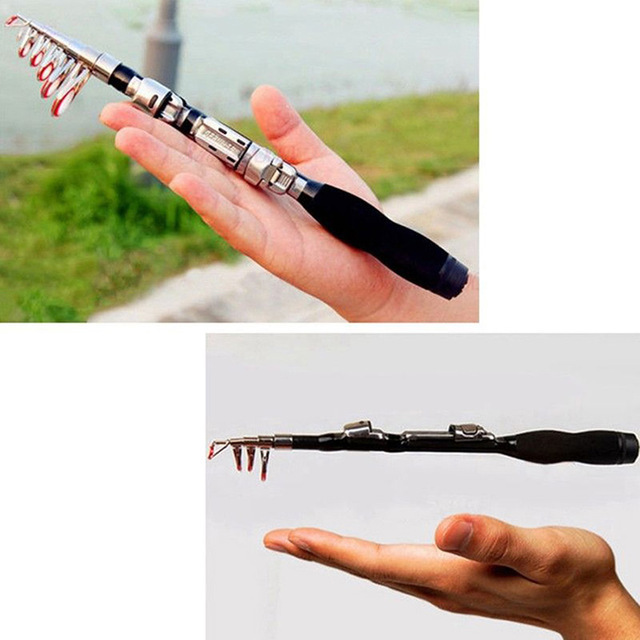  портативный удочка Mini Telescopic вращающийся стержень карбоновый Hand рыбалка Tackle Sea стержень Fish