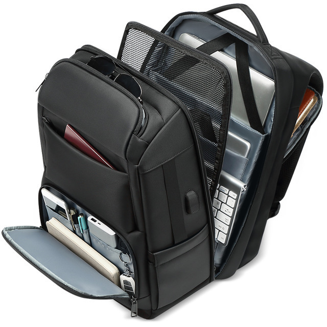 大容量バックパック USB インタフェース肩盗難防止旅行バックパック 15 17 インチ防水ノートパソコンバッ
