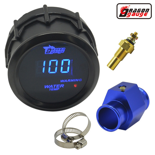  car water temperature gage 52mm all-purpose goods digital blue LED backlight motor sensor attaching Audi car supplies car modified 