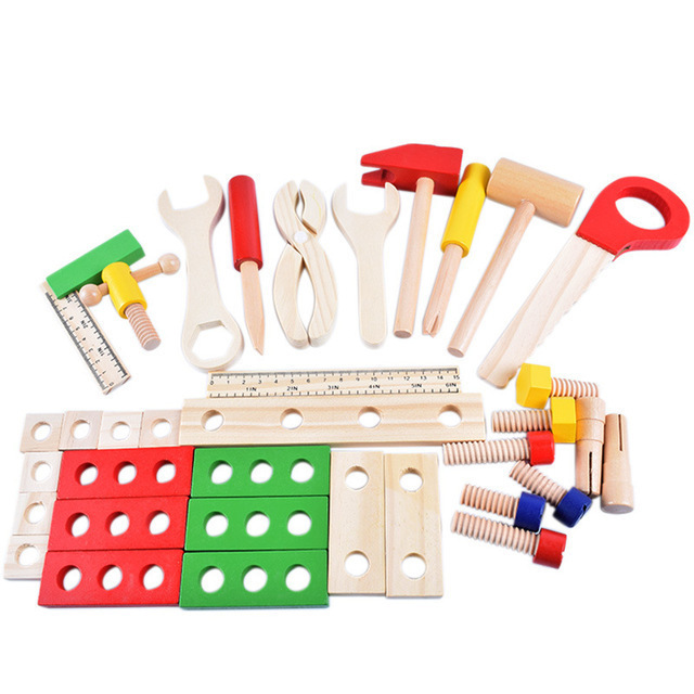  wooden toy / tool set / tool set / tree / toy / intellectual training toy / saw / ton kachi/ baby / Kids / large ./ baby / colorful 