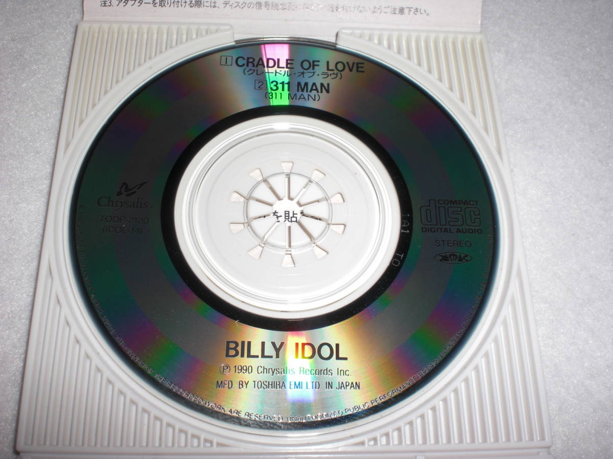 シングルCD　クレードル・オブ・ラヴ／311 Man　ビリー・アイドル　中古品　Billy Idol　Cradle of Love