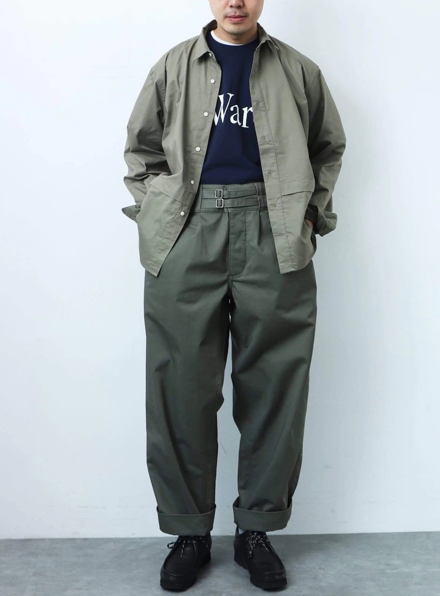 新品未使用 定価2.8万 WORKWARE HC BRITISH ARMY PANTS #479 - GREEN 緑 W36 XL イギリス軍 チノパンツ アーミーパンツ ワークウェア_画像1