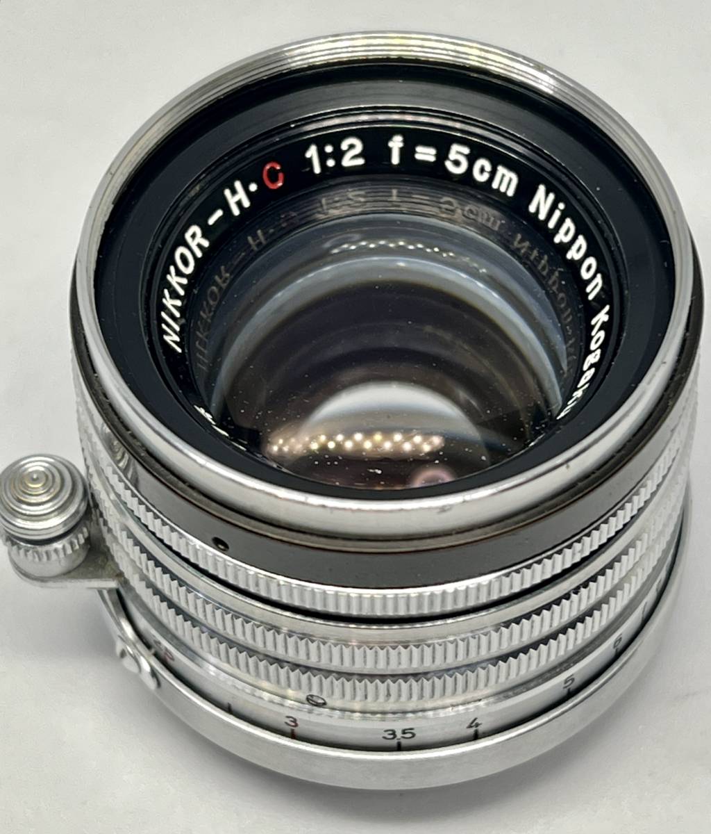 Nikkor HC 5cm F/2 黒帯 ライカL39レンズ,Niccaフィルター、フード