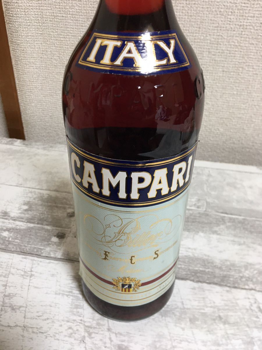 1円オークション 希少 CAMPARI BITTER ITALY カンパリ ビター リキュール イタリー 1000ml 24% 未開封 古酒 