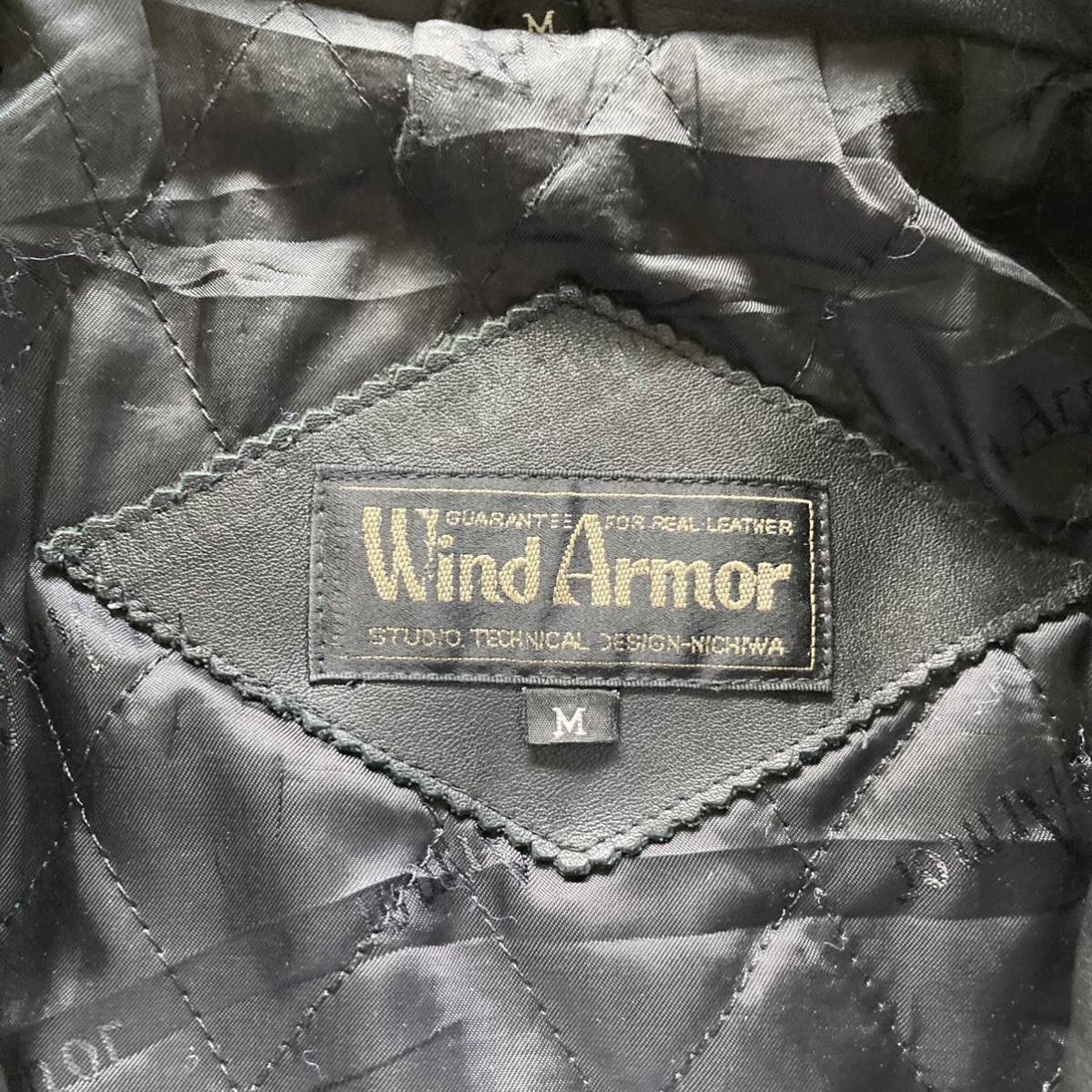 満点の 本革 ウインドアーマー ARMOUR WIND スタンドカラー M