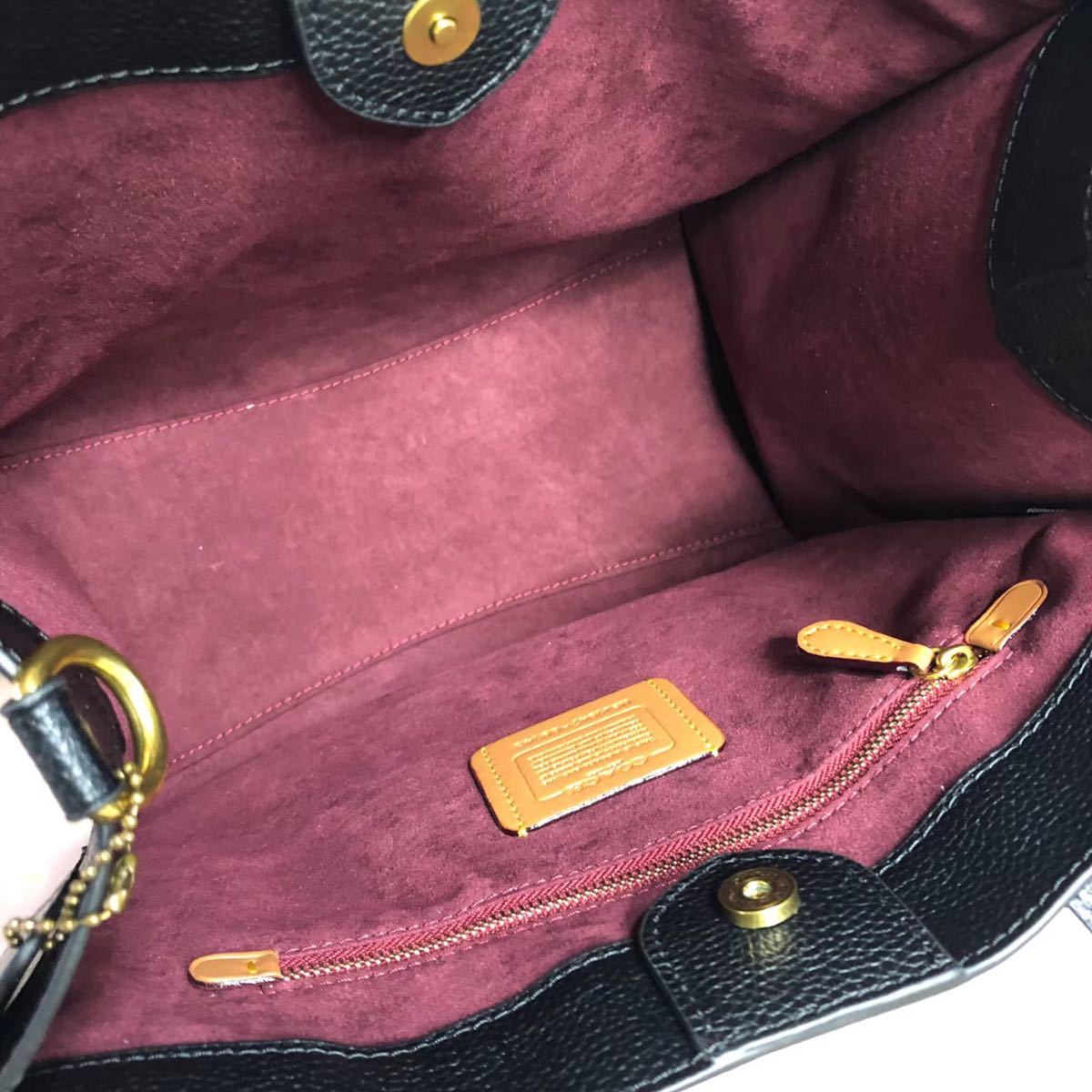 COACH トートバッグショルダーバッグホースアンドキャリッジ ダーク