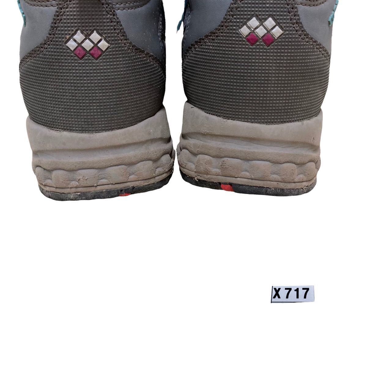 X'717 mont-bell モンベル トレッキングシューズ 登山靴 レディース US7 24cm グレー 水色 GORE-TEX ゴアテックス_画像10