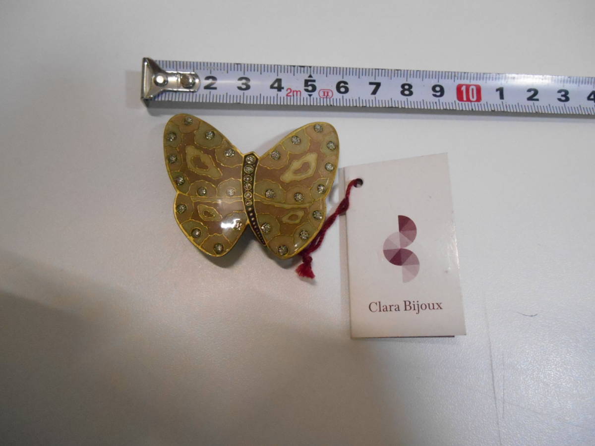 ZH4016【未使用に近い】★clara Bijoux バレッタ 蝶 スペイン製の画像3