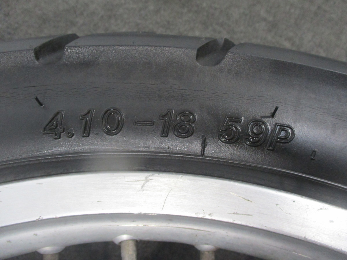 激安　KDX125SR　純正リアホイール　410-18　13年製　別途タイヤ交換可　DX125A　売り切り_画像9