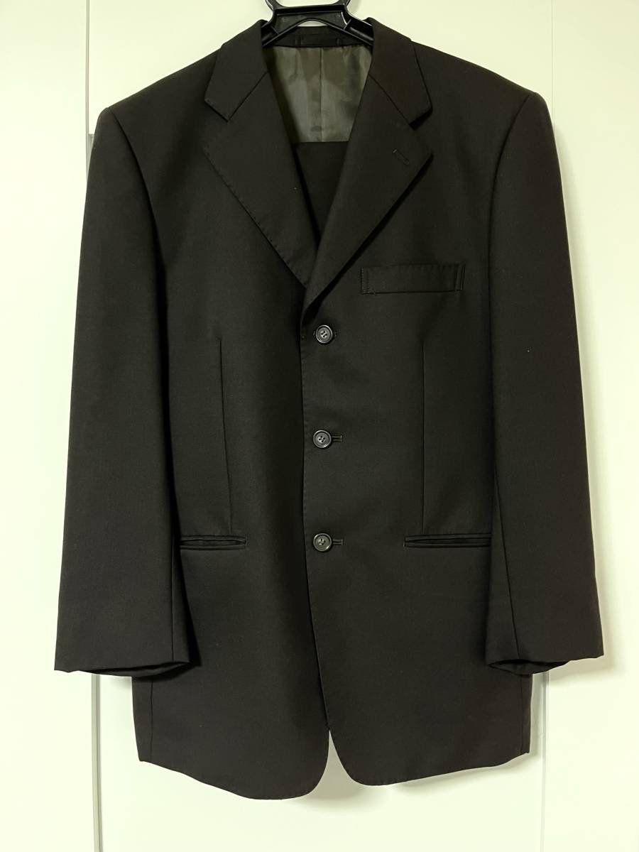 MODA RITORNO スーツ メンズ ジャケット スラックス ツーピース シングル ノータック ブラック YA-S 中古_画像1