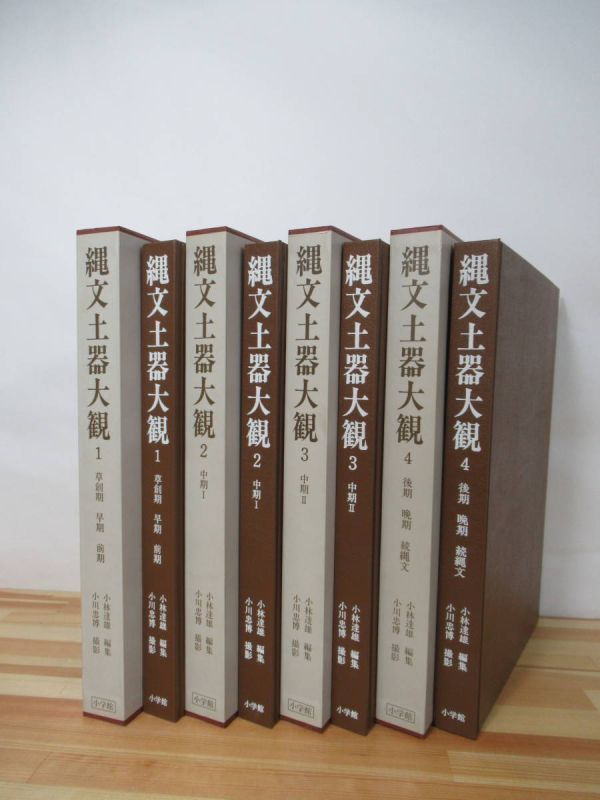 p48 縄文土器大観 全4巻揃 小林達雄 編 小川忠博 撮影 小学館 豪華大型図録 草創期 続縄文 図版陸線文系 土器様式 阿玉台式 220628