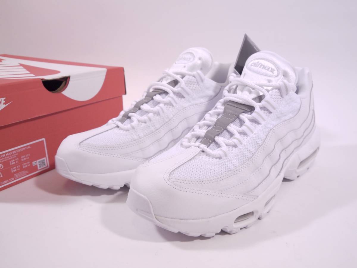 本物/2021年 NIKE AIR MAX95 ESSENTIAL WHITE/ホワイト白レザー US9.5/27.5cm 試着のみ!新品同様!! エアマックス95 og jordan1 retro_国内外で大きな支持を集めたオールホワイト