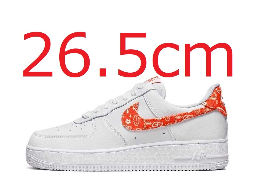 NIKE WMNS AIR FORCE 1 LOW '07 ESSENTIAL ORANGE PAISLEY 26.5cm