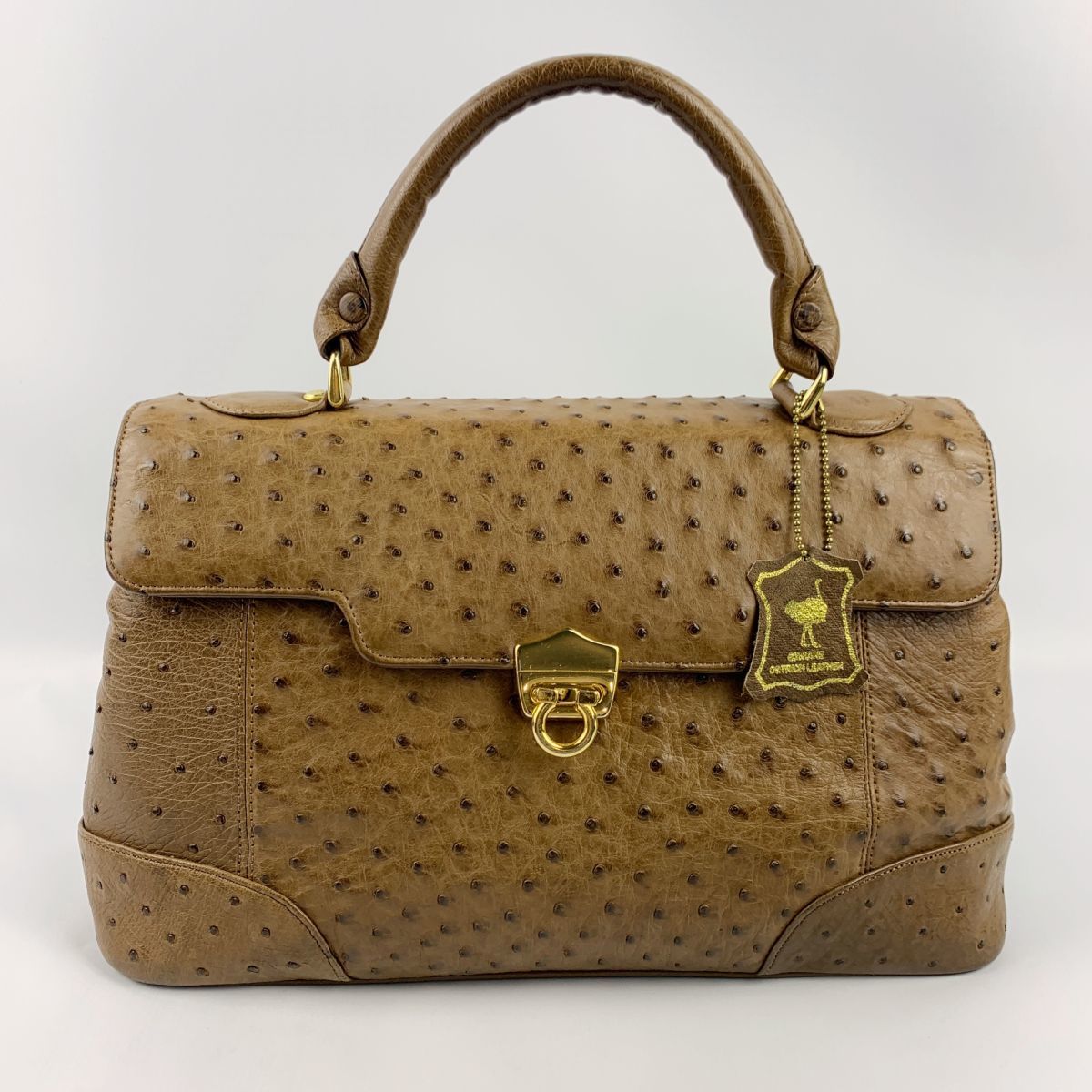 3年保証 即日出荷 GENUINE OSTRICH LEATHER 2wayハンドバック - 通販