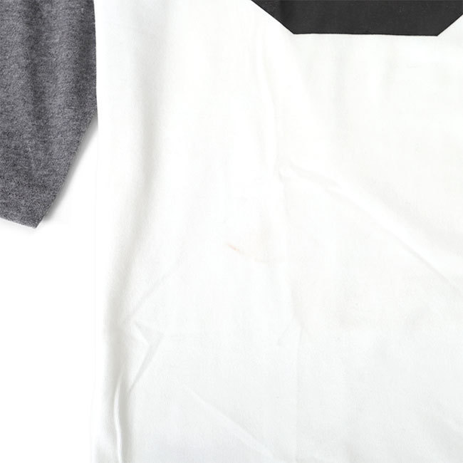 アウトレット品 Hurley ハーレー ナンバリングロゴ ラグランTシャツ MTS0008510 S 白 灰 長袖Tシャツ メンズ_画像4