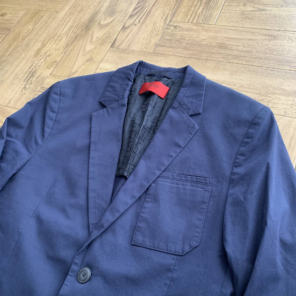 C06『ヒューゴボス HUGO BOSS』ロゴ裏地 綿 コットン サマー
