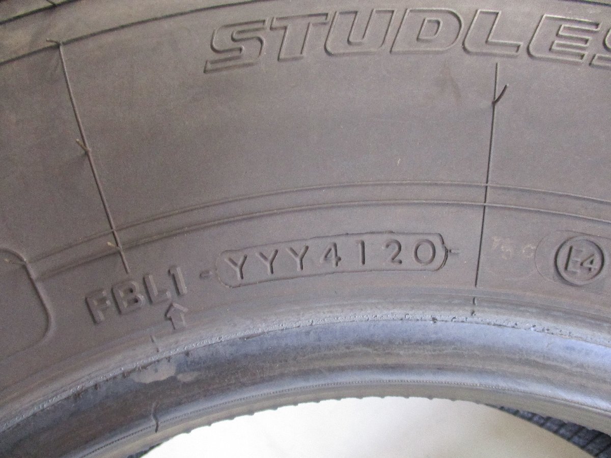 ■中古タイヤ■　195/85R15 113/111L LT 12PR YOKOHAMA ice GUARD iG91 トラック キャンター等 冬タイヤ スタッドレス　送料無料　U417_製造２０２０年