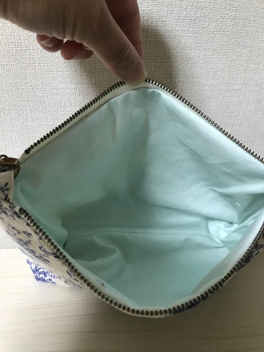 ハンドメイド　手提げ付き　ポーチ