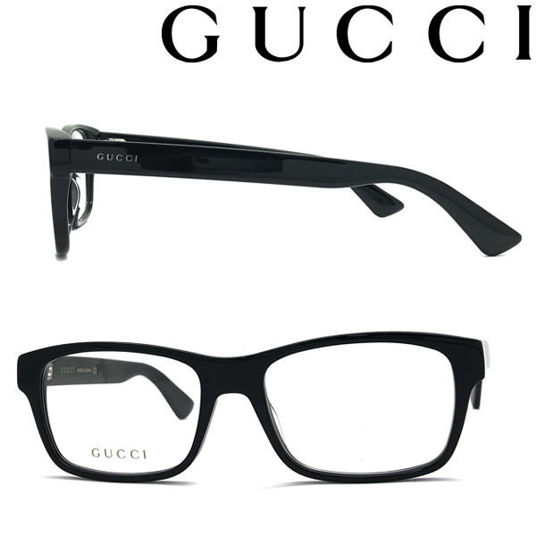 GUCCI メガネフレーム ブランド グッチ ブラック 眼鏡 GUC-GG-0006ON-005