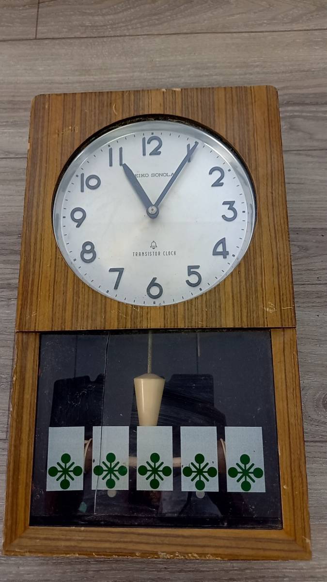G164 時計　SEIKO SONOLA ジャンク品　振り子時計　昭和レトロ　アンティーク　M_画像1