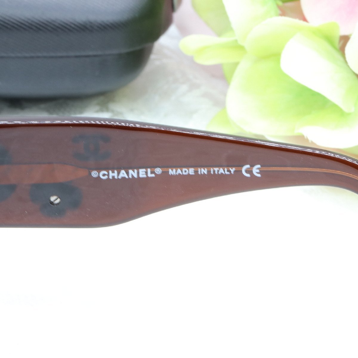 □ 美品 □ CHANEL シャネル カメリア サングラス 付属品 有り