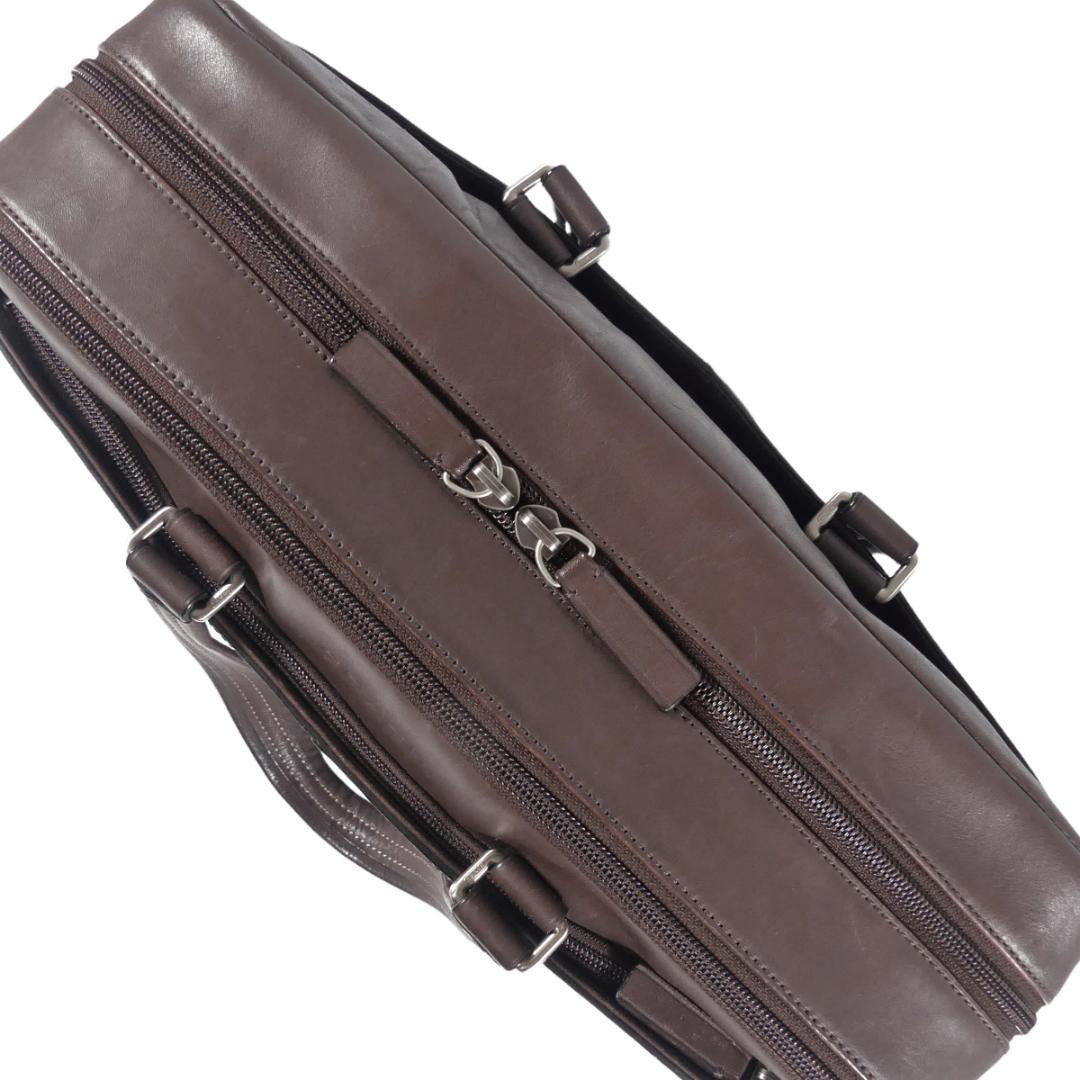 即決☆COACH☆オールレザービジネスバッグ コーチ メンズ 茶