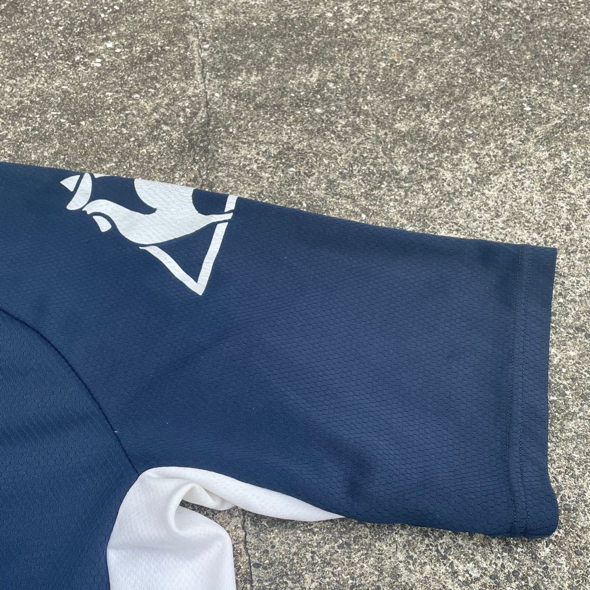 lecoqsportif ルコックスポルティフ　半袖　Tシャツ　紺　白　赤　スポーツ　スポーツウェア　ランニング　メンズ　XL