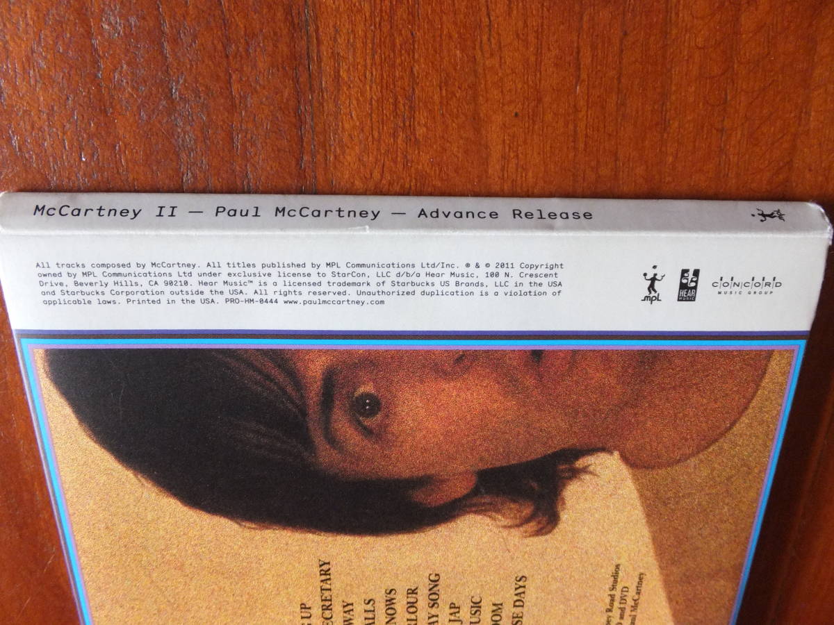 8 Paul McCartney Archive Collection 2011年 US 非売品 紙ジャケ 2CD+DVDセット 『McCARTNEY Ⅱ Advance Release』_画像8