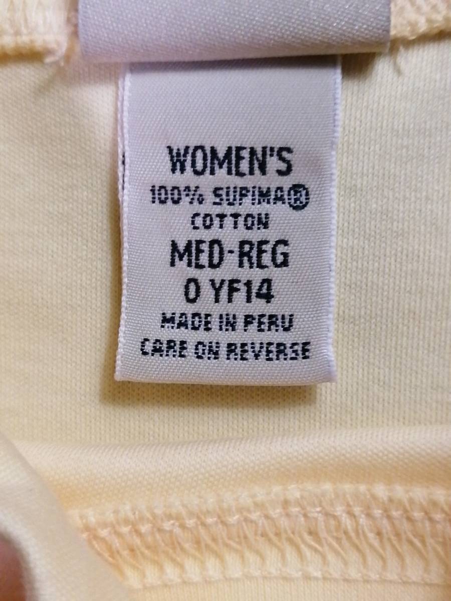 「L.L.BEAN　WOMENS　長袖ハイネックシャツ　黄色」 MED-REGサイズ 未使用新品_画像4