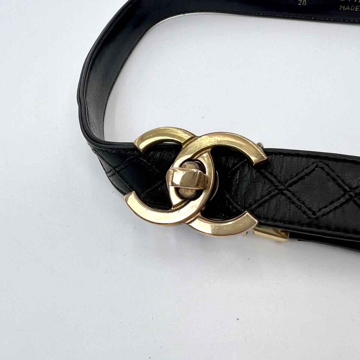 1円〜【伝説級の一品】 CHANEL シャネル レザーベルト ココマーク