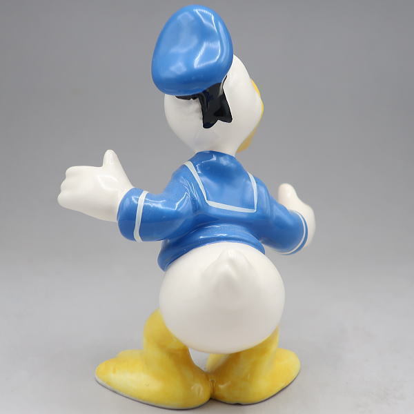  Disney Donald & daisy TDL ceramics figure Tokyo Disney Land 2000 year rom and rear (before and after) 